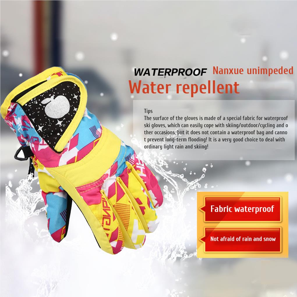 Wasserdicht Warmhaltend Kinder Winter Skihandschuhe Handwärmer Jungen Mädchen Camping Dick Thermohandschuh Bekleidungszubehör