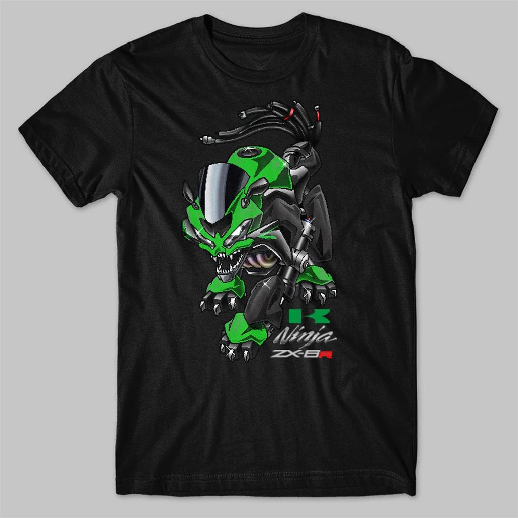 Classic Japanese Motorcycle Ninja ZX6R Wolf Inspiration TShirt 100 Cotton ONeck Short Sleeve Casual Mens Tshirt Size S3XL