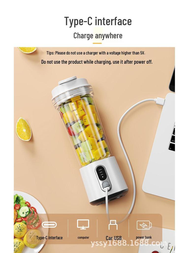 High-Power Multi-Function Blender with Automatic Cleaning and Compact Juicing Cup