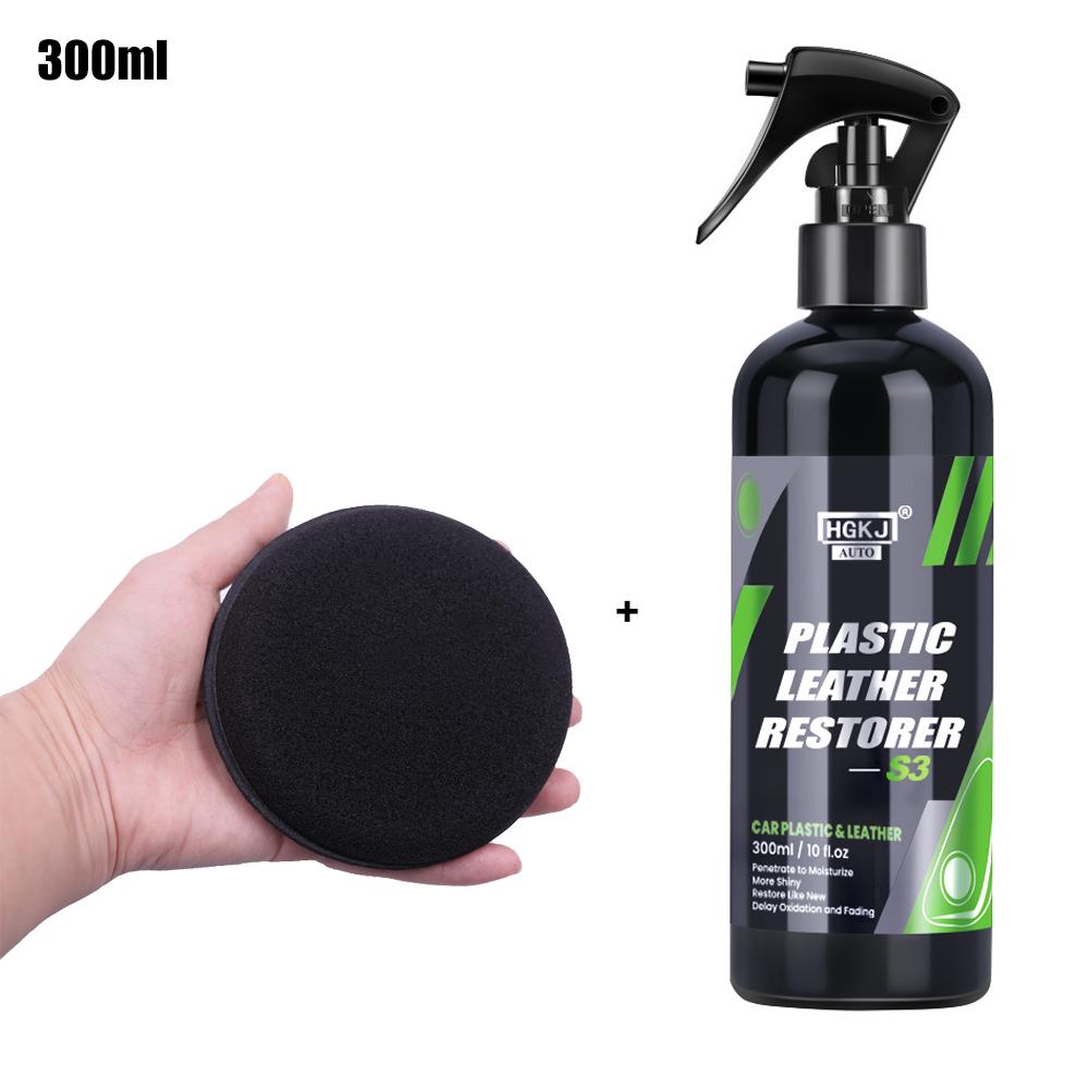 50/100/300ml Leder Kunststoff Erneuerer Erfrischender Auffrischer Schaumreiniger Spray mit Polierschwamm Auto Aufbereitungspaste