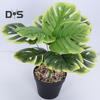 Artificial Monstera Leaves Vivid Fresh Keeping 9 Forked Fake Potted Green Plant Leaves Party Supplies