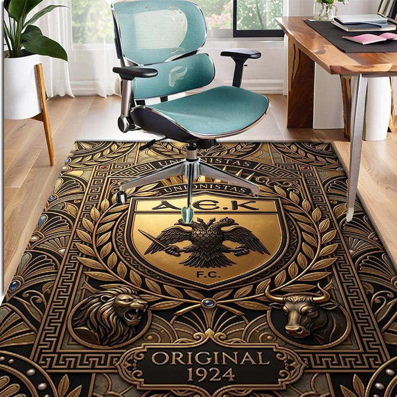 AEK Athens FC Pattern Rug, Indoor/Outdoor Mat, for Picnic, Gameroom, Bedroom, Office, Living Room, Home Decor Carpet, Birthday Gift
