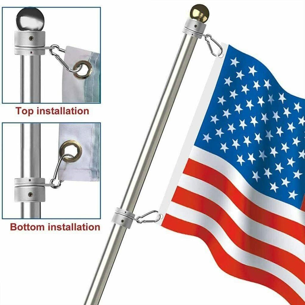 Outdoor Flag Pole Rings Set Anti