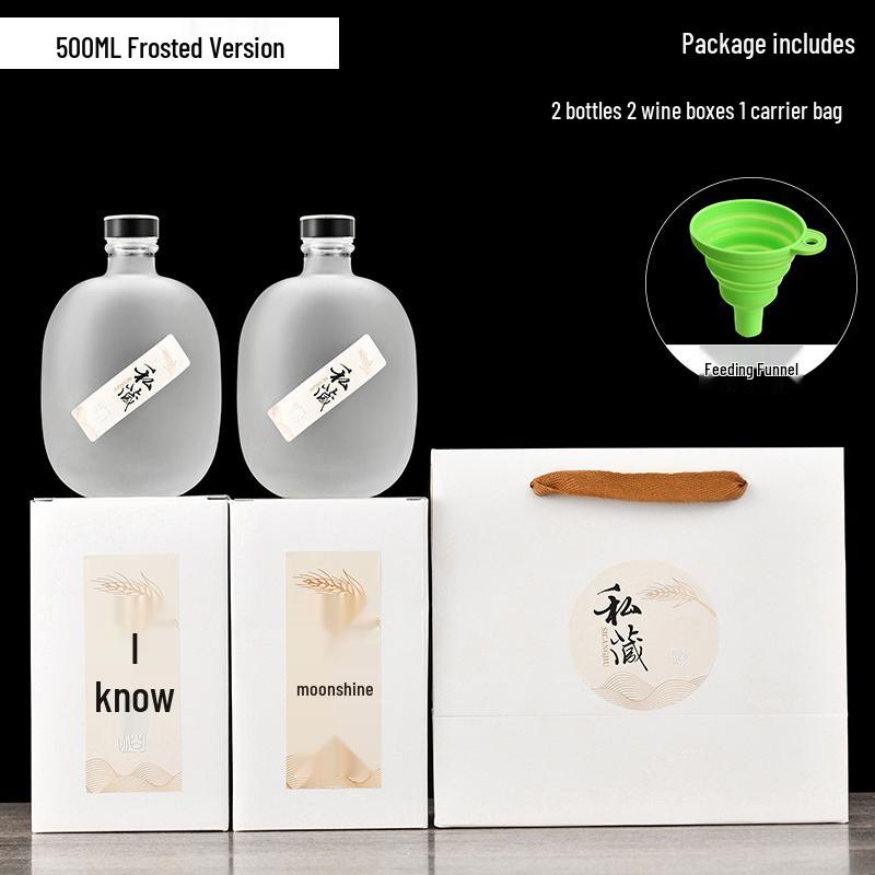 Transparent Glass Wine and Baijiu Infusion Bottle with Sealed Cap for Home Use