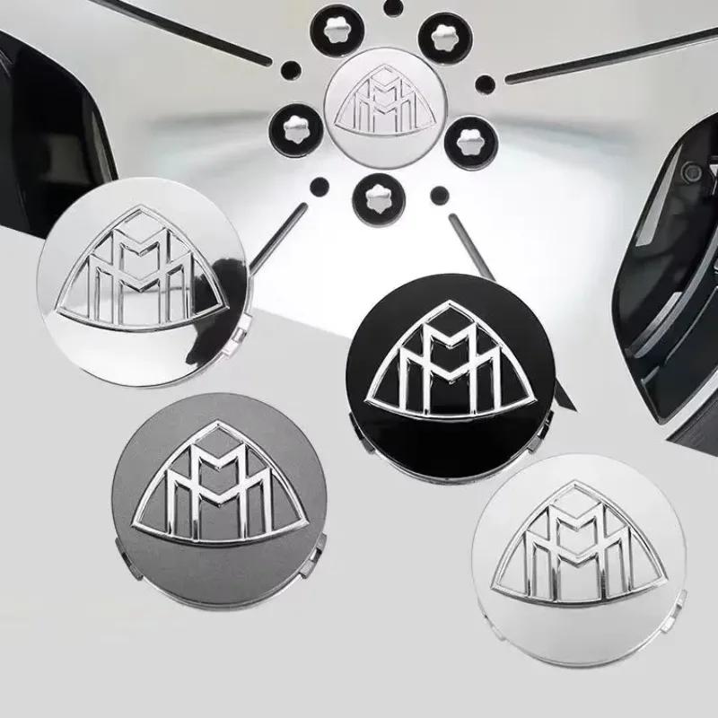 4pcs 75mm Maybach Car Emblem Wheel Center Hub Cap auto Rim refit dust-proof Badge Covers S480 S500 GLS Sticker Accessories1