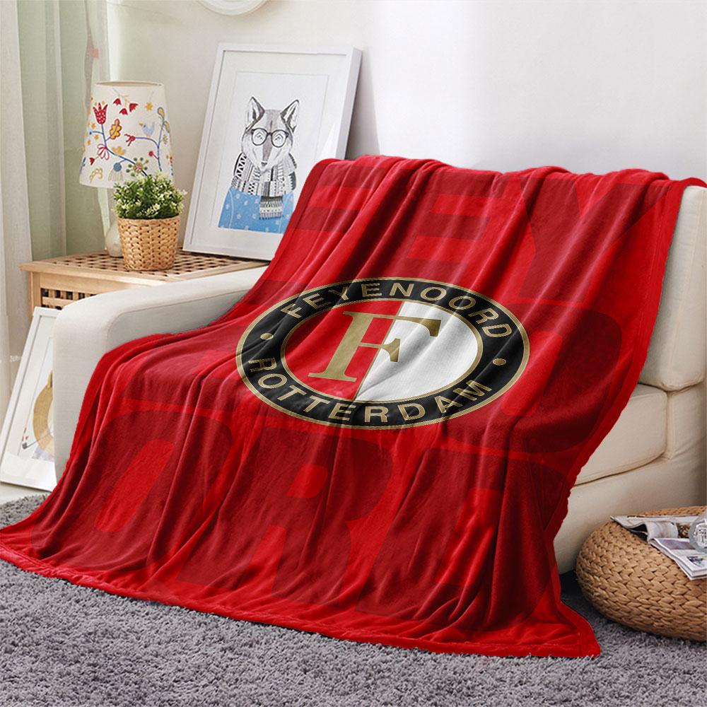 1PC Feyenoord Patterned Flannel Blanket Suitable For All Seasons for Home Decor Warmth and Comfort Gifts Holiday Present