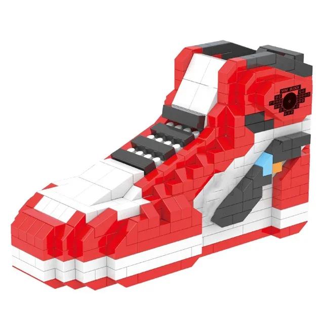 

Mini Sports Basketball Shoes Building Blocks Sneakers Figure DIY Assembly Bricks Toys For Children Boys Birthday Christmas Presents