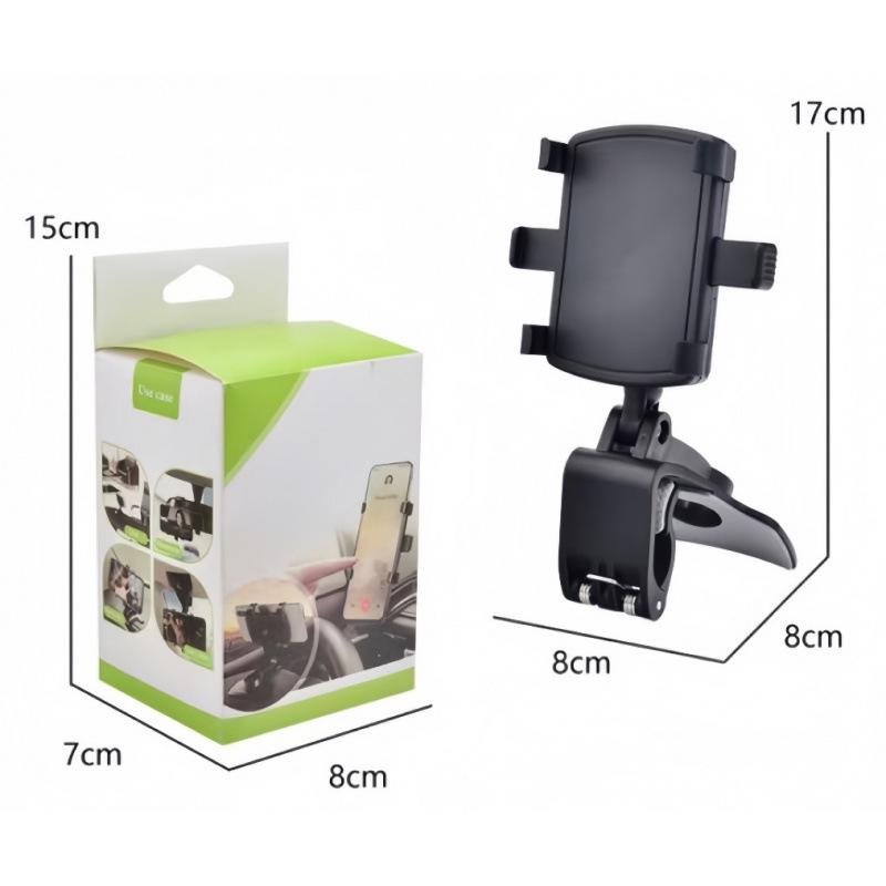 360° Rotating Car Phone Holder for Dashboard or Rearview Mirror