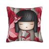 Japanese Girl Sakura Kokeshi Doll Pillow Case  Cushion Cover Soft Custom Pillow Cover Pillowcases For Office Car Home Decorative