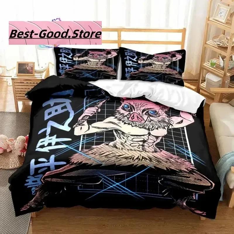 Hashibira Inosuke Anime Demon Slayer Set Biancheria da Letto Singolo Twin Full Queen King Size Set Letto Adulto Bambino Camera da Letto Stampa 3D