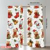 2pcs 2D Flat Printing Popular Christmas Curtains Cute Christmas Animals Holiday Seamless Digital Printed Polyester Drapes