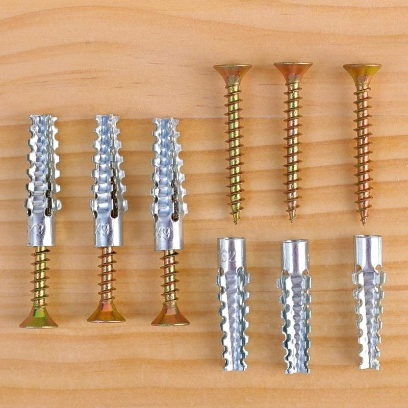 Carbon Steel Serrated Expansion Screws, Concrete Wall Anchors Plug Bolt, Heavy Duty Hardware Fasteners for Home Building Wall Renovation Installation