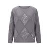 Women S European American Style Sequined Knitted Pullover Loose Fit Sweater