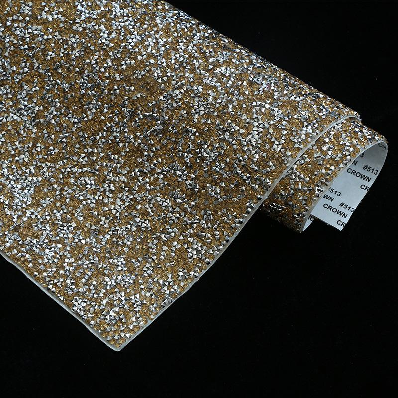 VC 20*24cm *40 Self-Adhesive Glass 3D Eco-Friendly Rhinestone Flatback 14 Facets Strip Sticker DIY Accessories Phone