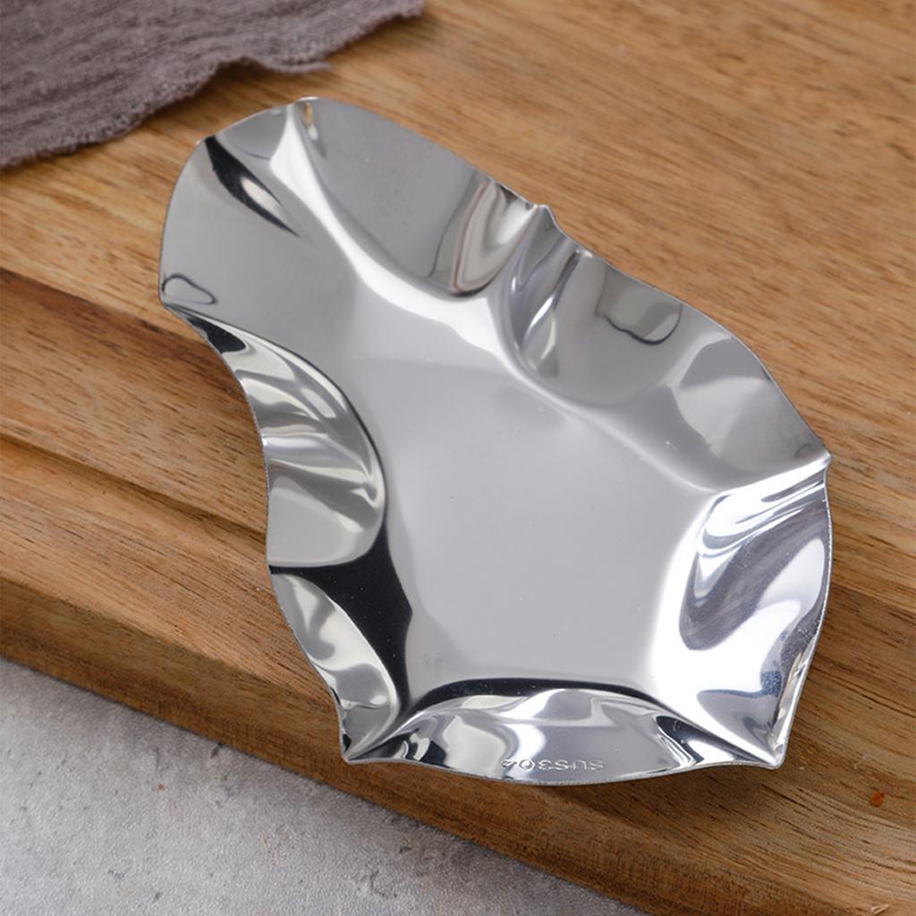 Packung mit 6 einzigartigen wiederverwendbaren Saucenschalen, Dippschalen, 304 Edelstahl Textur, geeignet für den Heimgebrauch und Partys