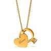 Stainless Steel Heart Ring Pendant Necklace Vintage Romantic Heart Necklace  Couple