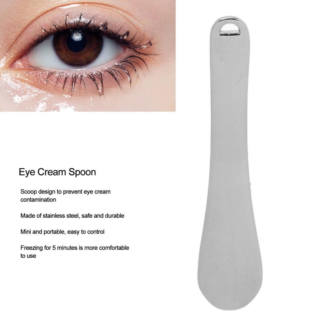 2 PIÈCES Cuillère Crème Yeux Acier Inoxydable Applicateur Maquillage Cuillère Soin de la Peau Cosmétique Petite Spatule