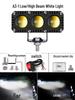 Super Bright LED Motorcycle Spotlights: High/Low Beam, Yellow & White, for Electric Vehicles & Tricycles