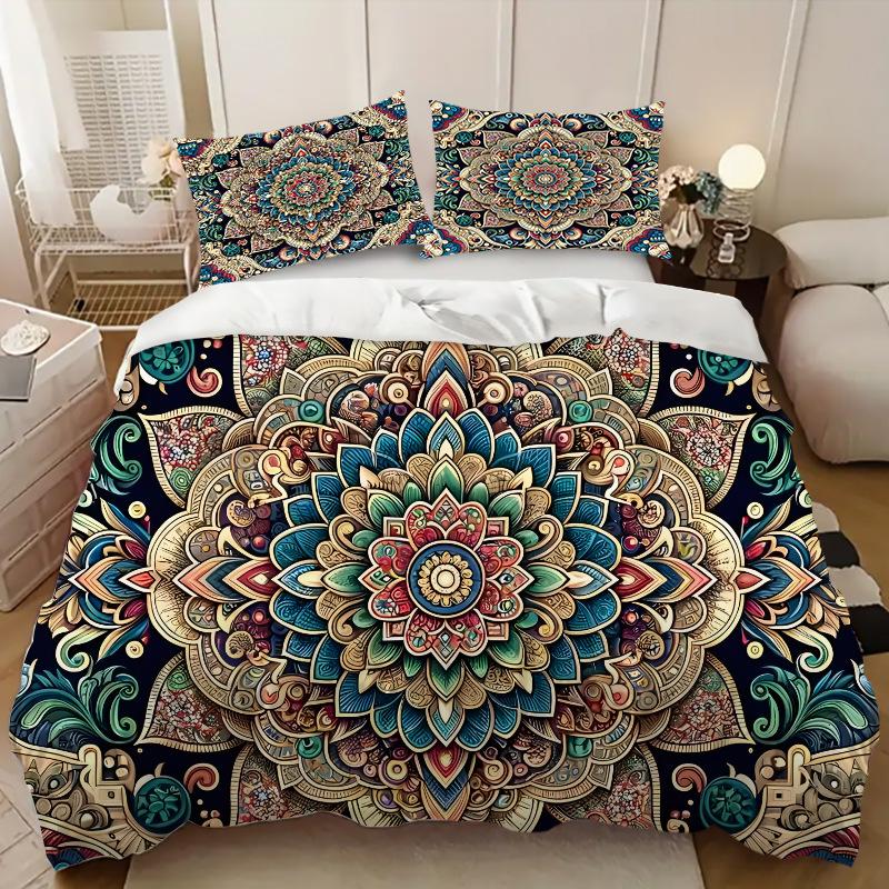 

3D Digital Printing Three-Piece Set, Printable, Light Luxury Bohemian Style 135cm * 200cm (three-piece set)