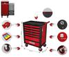 KS TOOLS RACINGline Tool Cabinet with 7 Drawers BLACK/RED 826.0007