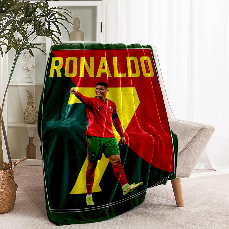 Cristiano Ronaldo Print Blanket - Soft & Comfortable, for Bedroom, Travel, Sofa, Home Decoration - Birthday Christmas Gift for Friend