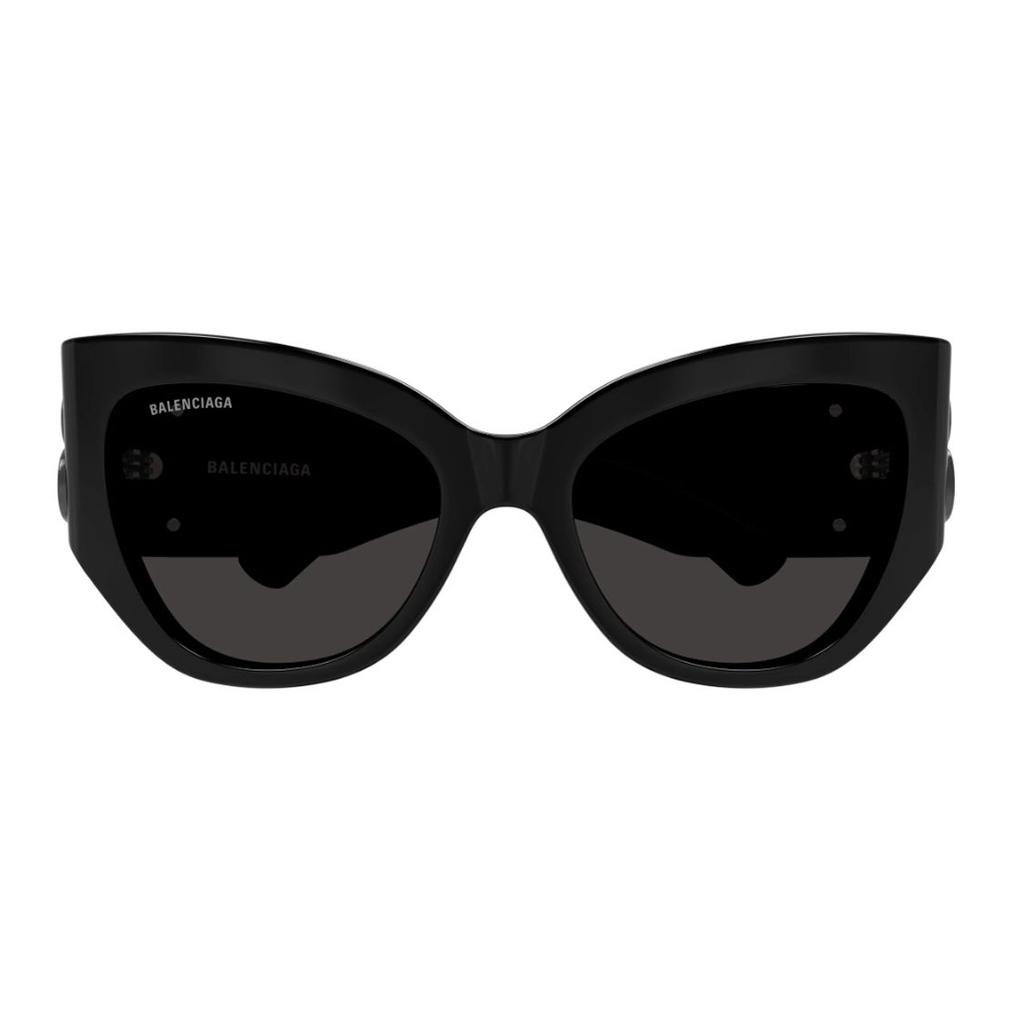 Balenciaga Logo Acetate Irregular Frame Sunglasses Women Sunglasses Black BB0322S001