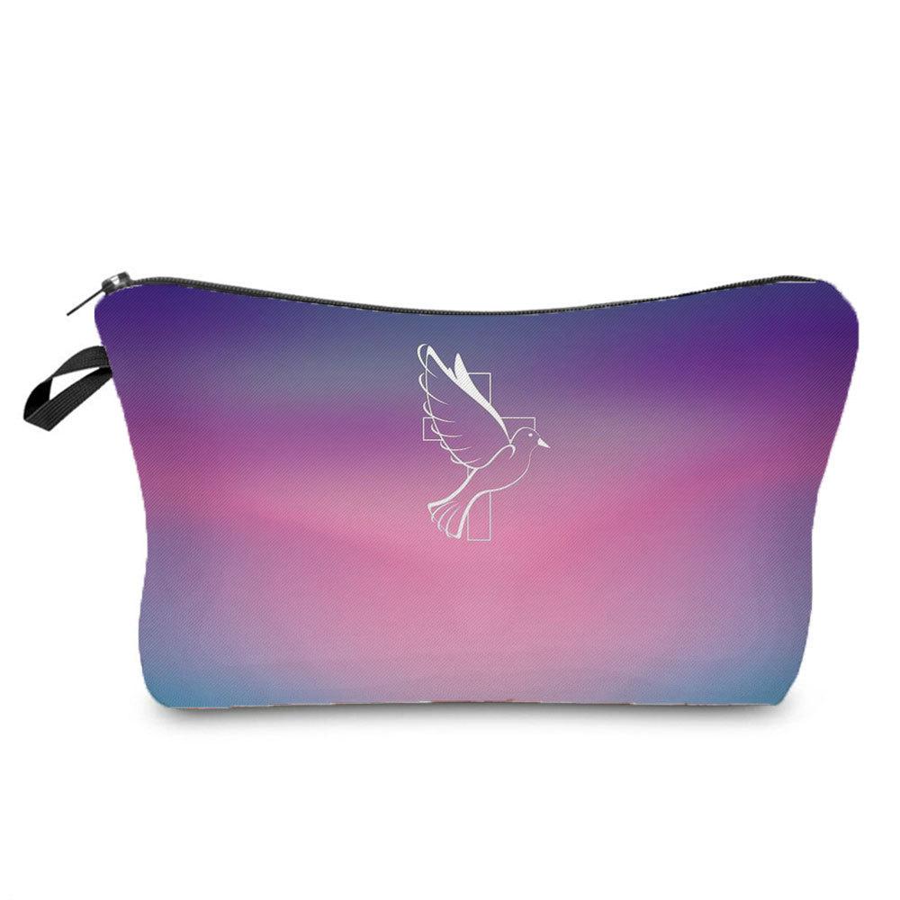 Women Peace Dove Print Cosmetic Bag Toiletries Organize Travel Storage Case 6369