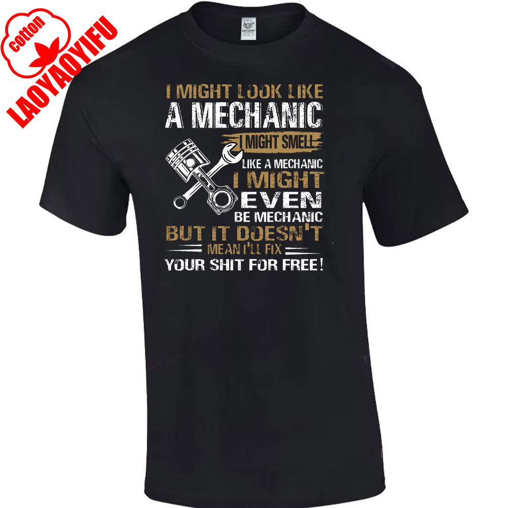 Engineer T-shirt Mechanical Repair Parts Men's Tools Print T-shirt Casual Short Sleeve Crew Neck Tee Men's Clothing for Outdoor