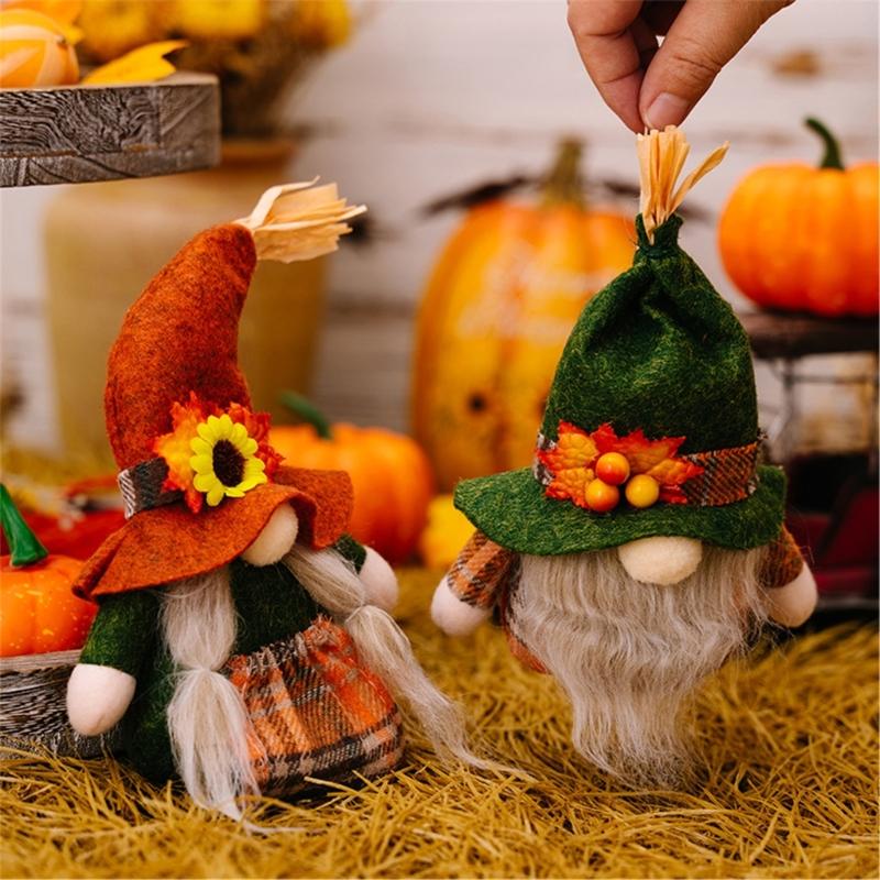 Thanksgiving No Face Toy Pendant Colorful No Face Doll Hanging Decoration for Thanksgiving Party Embellishment