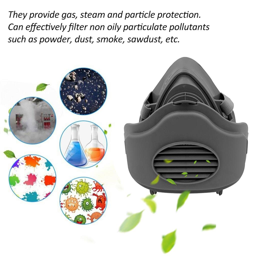 3200 Dust Mask Reusable Half Face Cov Mask with Filt Cotton KN95 Dust-Proof Mask Suitable for Industry, Dust Prevention, Grinding, Deco