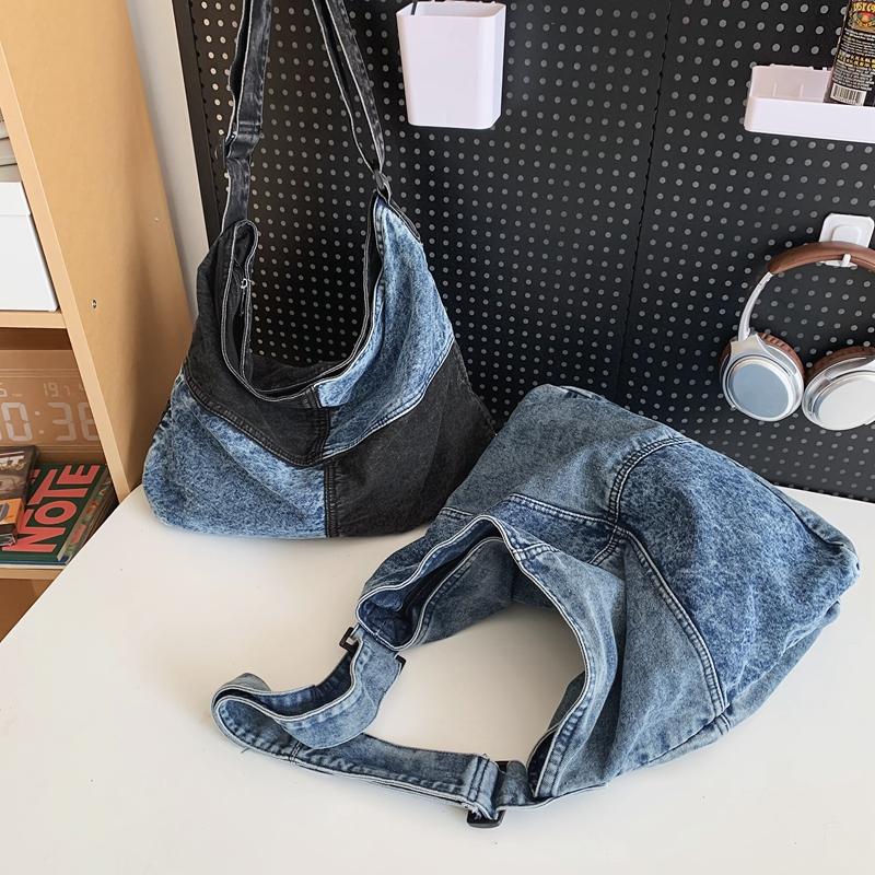 Lässige Denim-Tasche, weibliche Studenten-Umhängetasche, Jugend-Umhängetasche