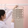 5 In 1 Magic Trouser Rack Hangers Telescopic Stainless Steel Folding Pant Rack Tie Hanger Shelves Bedroom Closet Organizer