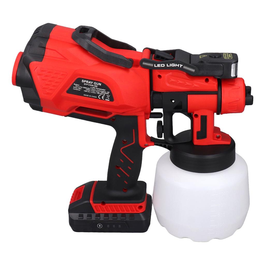 Electric Paint Sprayer with LED High Voltage Spray Gun Portable Painting Tools 100?240V EU Plug
