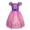 Magic Enchanted Purple Rapunzel Princess Dress Long Bell Sleeve Tutu Dress for Girls