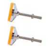 2pcs Furniture Leg Leveller Carbon Steel Nut Rubber Pad Anti Skid Height Adjustable Furniture Leg Screw