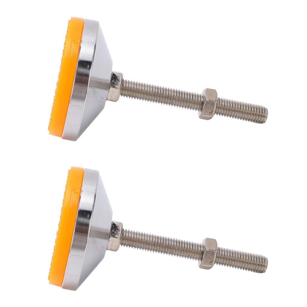 2pcs Furniture Leg Leveller Carbon Steel Nut Rubber Pad Anti Skid Height Adjustable Furniture Leg Screw