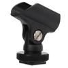 1.95cm Microphone Clip Holder Plastic Mic Clip Stand with Hot Shoe and 1 4 Inch Screw Hole for DSLR Camera