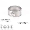 Minimalist Indian Yoga Symbol Hollow-Out Design Women's Ring Matching Couple Bands