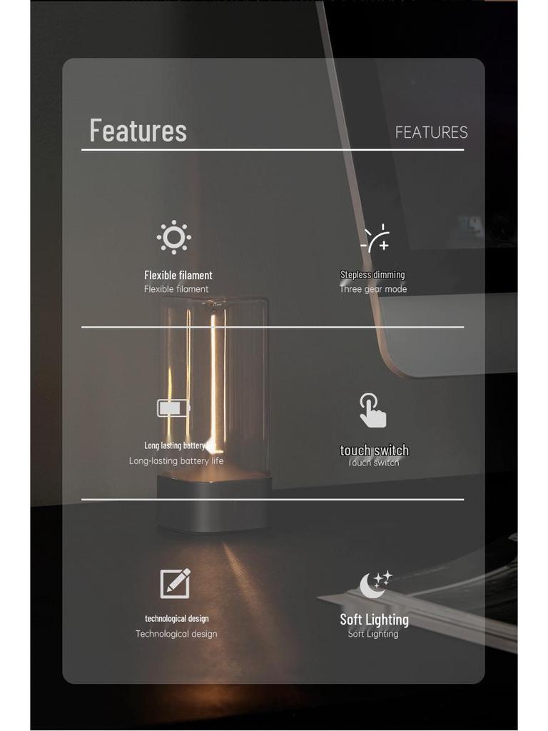 Sumay 2024 Magnetic Night Light: Portable Quantum Desk Lamp for Camping, Bedroom, or Bedside Use.