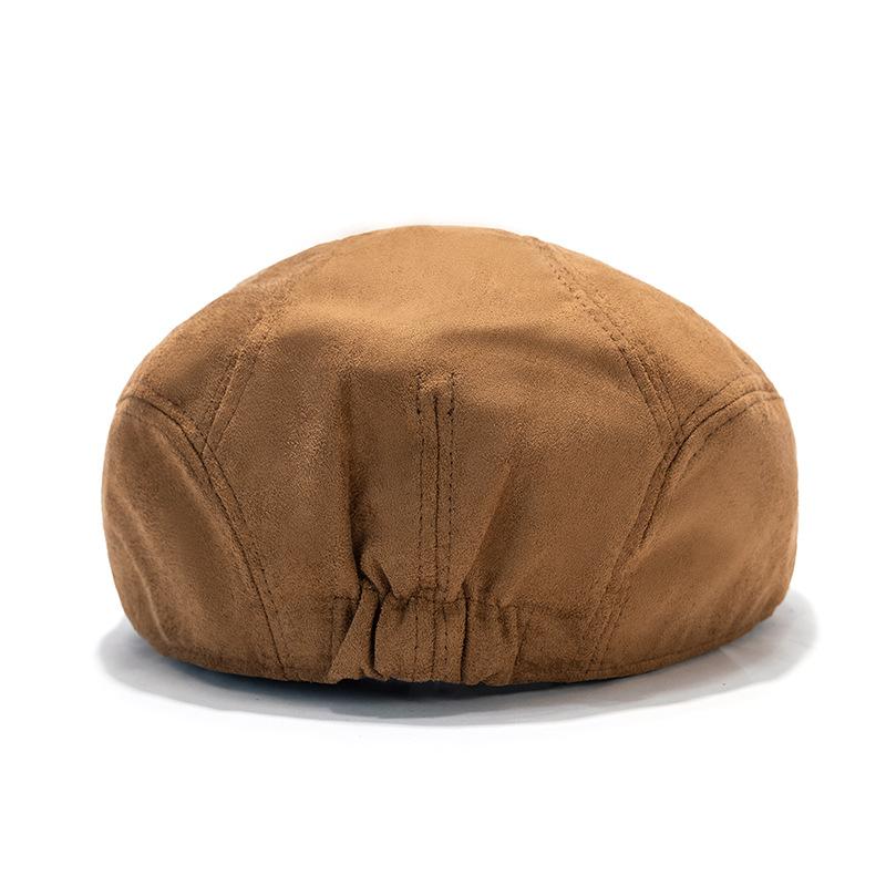 Ungdoms Basker Herr Enfärgad Mössa Sammet Framåtkeps Höst Vinter Vintage Skärmmössa