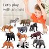 12 Stück/Set Aktualisierte Simulierte Wilde Tiere Löwe Tiger Spielzeugmodell Realistische Giraffe Zebra Panda Spielzeug Für Kinder Weihnachtsgeschenke