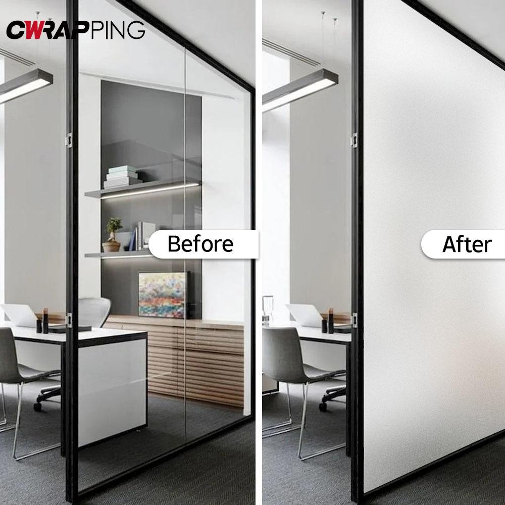 Matte Window Film Car Window Self-adhesive Flim Privacy UV Protection Stained Vinyl Stickers for Bedroom Restroom Car Decorative