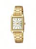 LTP-V007G-9E Women's Vintage Gold Metal Strap Square Dial Watch, Stylish and Minimalist, Suitable for Daily Wear.