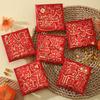 6pcs Blessings Printing Lucky Money Bag Solid HongBao Cartoon Red Packet  Year of The Snake