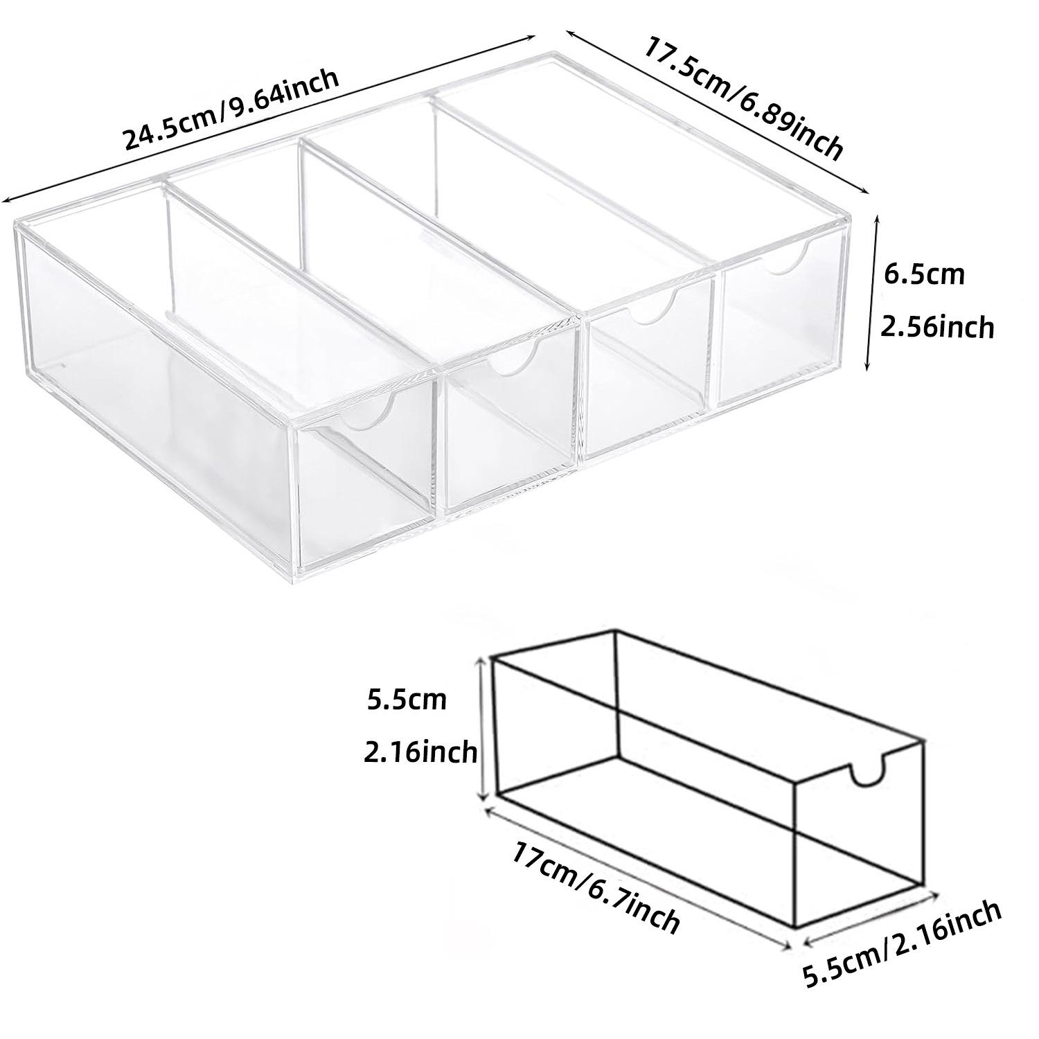 Transparent Desktop Organizer: Drawer-Style Dustproof Stationery & Sundries Storage Box