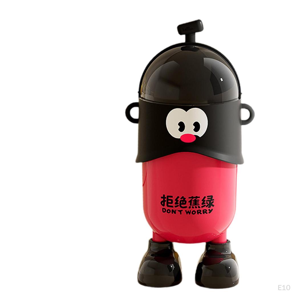 Trash Can Garbage Container Cute Waste Bin Standing Wastebasket with Flip Lid for Kitchen Study Room