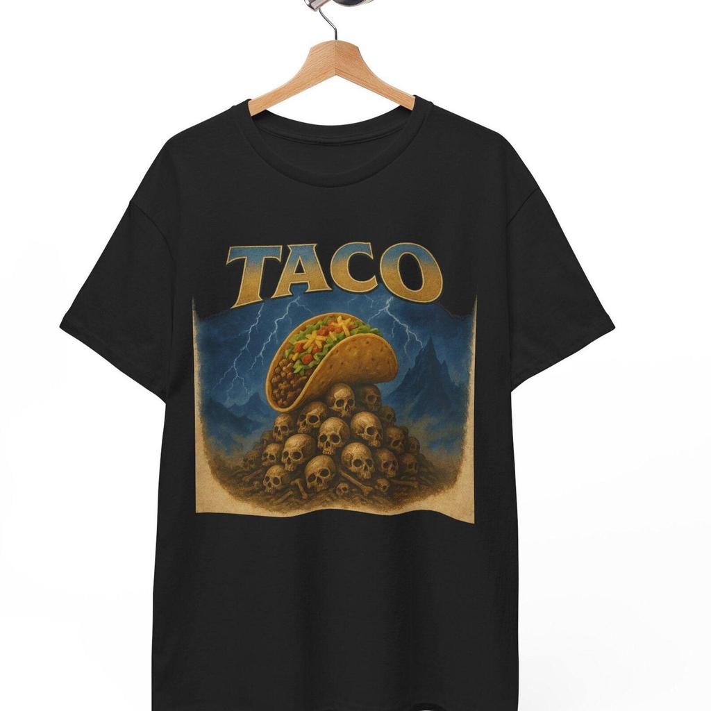 Cursed Taco Meme T-Shirt: Retro Comic Style Funny Food Tee