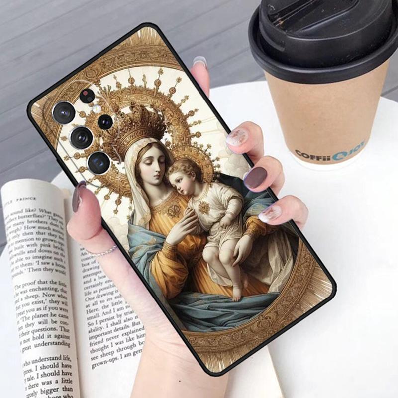 Immaculate Conception Virgin Mary Jesus phone case Cover For Samsung Galaxy S24 S25 Ultra S21 S22 S10E 10 Plus Note 20 FE S23