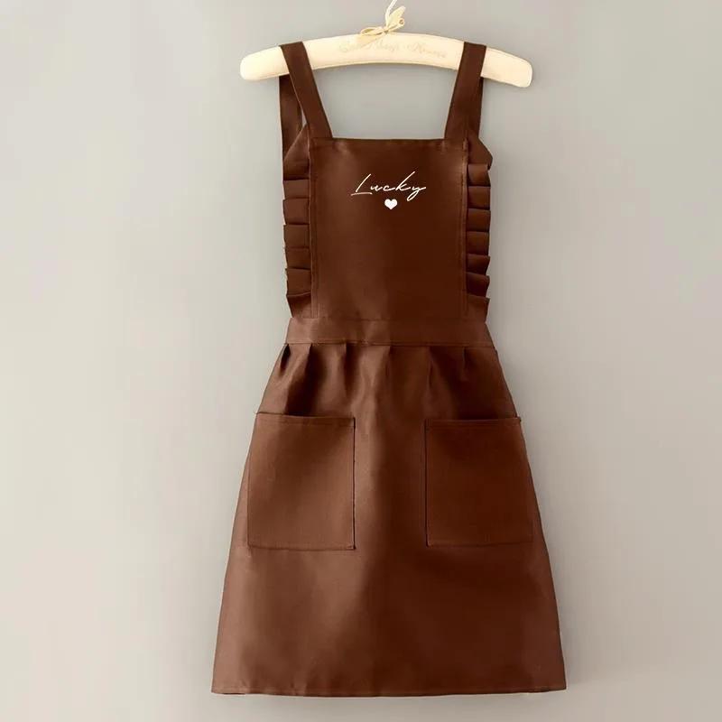 Japanese Lady Apron Overalls Oilproof Kitchen Aprons Nail Art Cooking Apron Women Cute Painting Art Smock Work Clothes