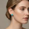 Oval Shape Stud Earrings Palace Style Oval Earrings Versatile Drop Dangle Earrings  Daily Wear